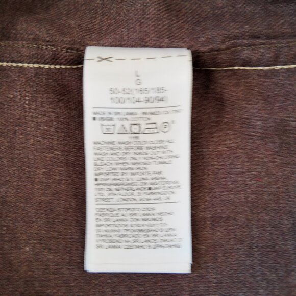 Banana Republic Men's Untucked Flannel Shirt Size L - Picture 3 of 10